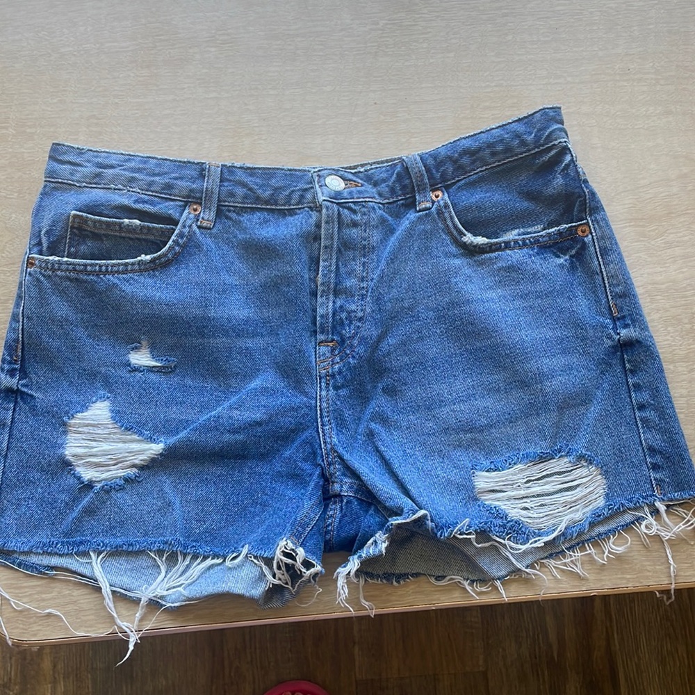 Topshop blue jean shorts